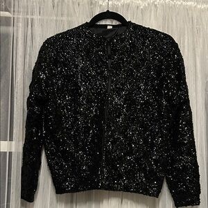 Black Sequin Women's Jacket   Euro 40